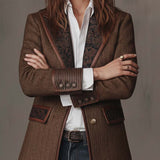 Gisèle | Blazer, jossa on painetut Chevron-insertti