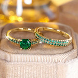Serena Emerald Duo -sormussetti | Kulta