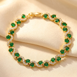 Kultainen smaragdirannekoru