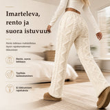 Kevyet, lämpimät lounge-housut naisille flanellivuorella