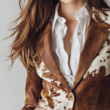 Inés | Vintage Blazer Lehmäkuvioilla