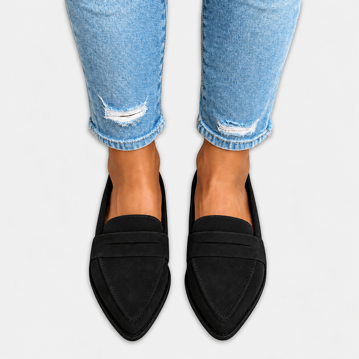 Zusjes Mode | Samettiset loafersit matalla pinnalla