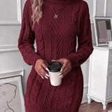 Vestido de Malha Trançada para Mulheres