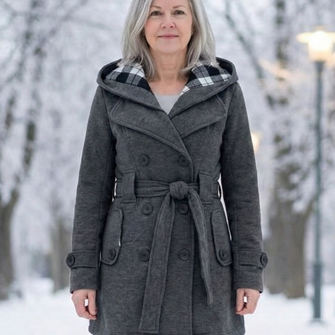 Zelinda | Ruudullinen Villakangastakki