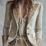 Constance | Blazer Ivorin Kirjailtu Puku