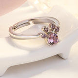 Rose Gold -pennunjälkikorusetti – 4 osaa zirkonia sydämellä (sormus, kaulaketju, korvakorut, rannekoru)
