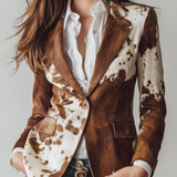Inés | Vintage Blazer Lehmäkuvioilla