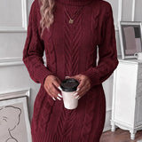 Vestido de Malha Trançada para Mulheres