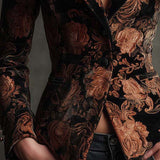 Berta | Musta ja Pronssinen Kukallinen Blazer