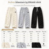 Kevyet, lämpimät lounge-housut naisille flanellivuorella