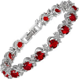 Ruby Vine Tennis Ranneketju | Valkokulta