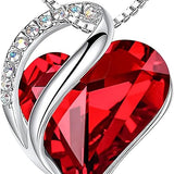 Infinity Heart Ruby Kaulakoru | Valkoinen Kulta