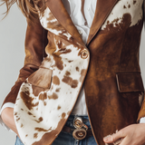 Inés | Vintage Blazer Lehmäkuvioilla