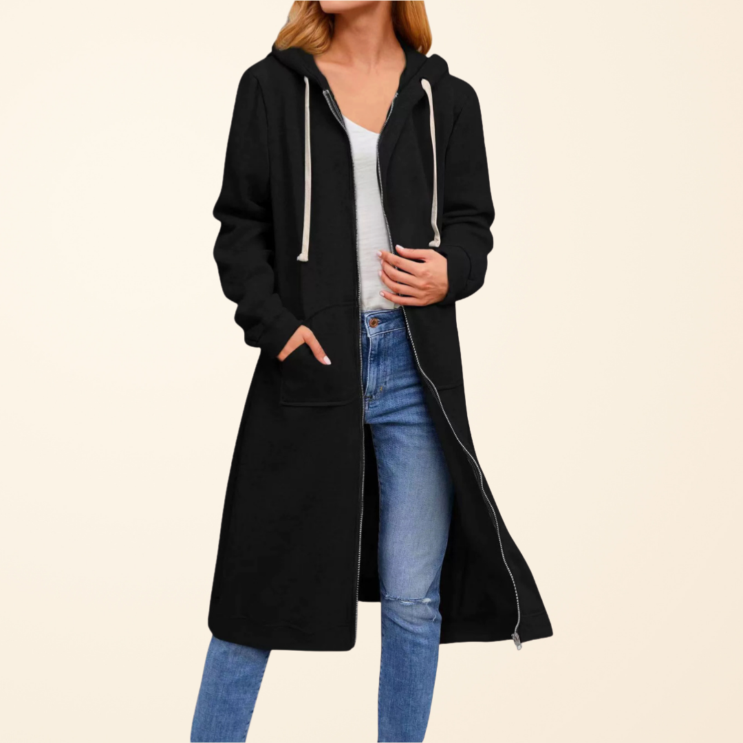 Brixley™ | Pitkä Vetoketjullinen Neuletakki