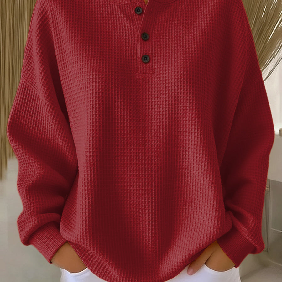 Mirabel™ | Kotoisa Waffle Henley Collegepaita