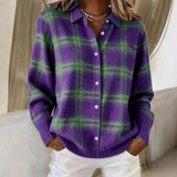 Florence | Ruudullinen neulecardigan