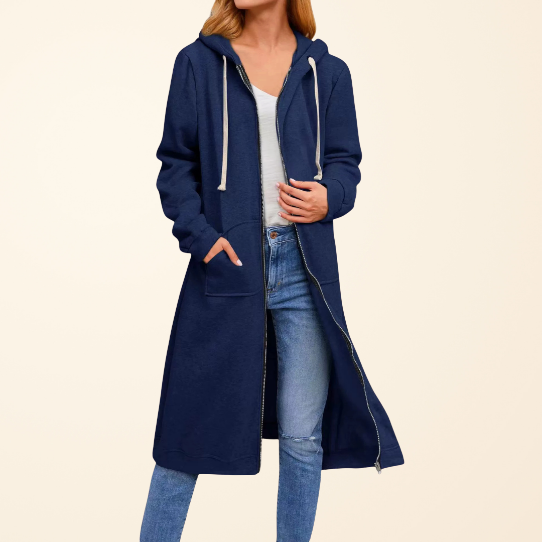 Brixley™ | Pitkä Vetoketjullinen Neuletakki