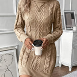 Vestido de Malha Trançada para Mulheres