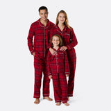 Punainen flanellinen joulupyjama naisille