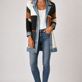 Mayte | Pitkä Ribbikankainen Takki Jeans-yksityiskohdilla