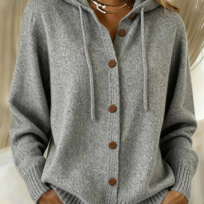 Brenda™ | Mukava Napitettu Cardigan Huppari