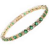 Emerald Trio Tennisranneke | Kulta