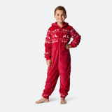 Punainen joulu-onesie lapsille