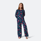Sininen joulukuosinen joulupyjama lapsille