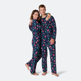 Sininen joulukuosinen joulupyjama miehille