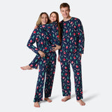 Sininen joulukuosinen joulupyjama miehille