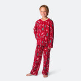 Punainen joulukuosinen joulupyjama lapsille