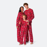 Punainen joulukuosinen joulupyjama lapsille