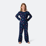Sininen joulukoriste-joulupyjama lapsille
