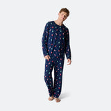 Siniset joulukoristeet joulupyjamat miehille