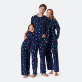 Siniset joulukoristeet joulupyjamat miehille