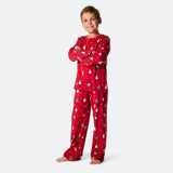 Punainen joulukoriste-joulupyjama lapsille