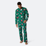 Vihreä xmas-joulupyjama miehille