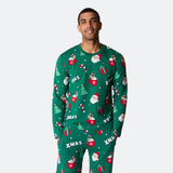 Vihreä xmas-joulupyjama miehille