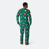 Vihreä xmas-joulupyjama miehille