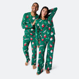Vihreä xmas-joulupyjama naisille