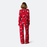 Punainen xmas-joulupyjama naisille