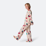 Beige xmas-joulupyjama lapsille