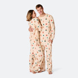 Beige nalle-joulupyjama miehille