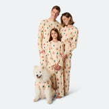 Beige nalle-joulupyjama miehille