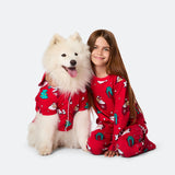 Punainen xmas-joulupyjama koiralle