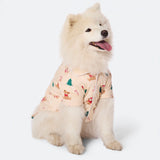 Beige nalle-joulupyjama koiralle