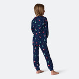Sininen joulukoriste-joulupyjama lapsille