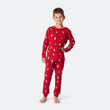Punainen joulukoriste-joulupyjama lapsille