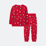 Punainen joulukoriste-joulupyjama lapsille