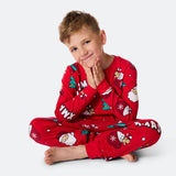 Punainen xmas-joulupyjama lapsille